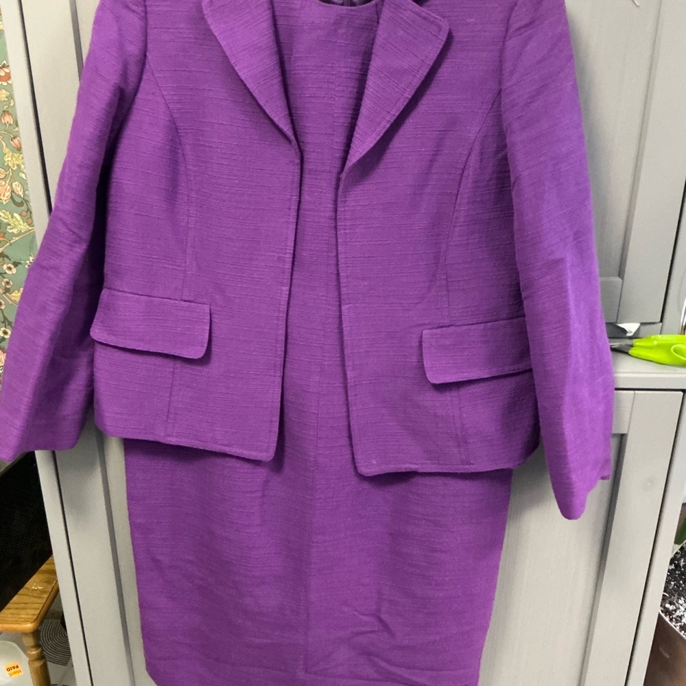 Evan Picone Purple Women's Jacket & Dress Set